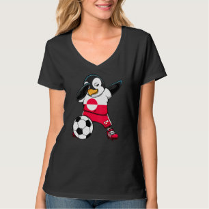 Camiseta Dabbing Penguin Groelândia Soccer Fãs Jersey