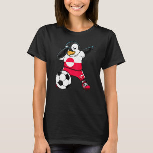 Camiseta Dabbing Penguin Groelândia Soccer Fãs Jersey