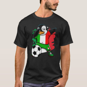 Camiseta Dabbing Penguin Itália Soccer Fans Jersey Flag Foo