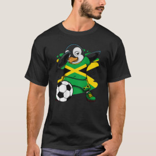 Camiseta Dabbing Penguin Jamaica Soccer Fans Jersey