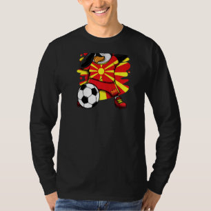 Camiseta Dabbing Penguin Macedônia Soccer Fans Jersey