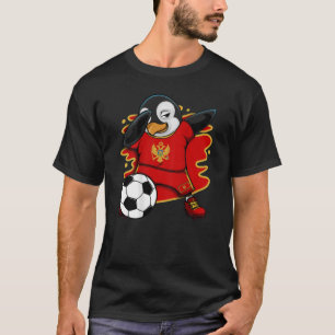 Camiseta Dabbing Penguin Montenegro Soccer Fans Jersey Foot