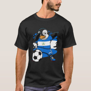 Camiseta Dabbing Penguin Nicaragua Soccer Fans Jersey Footb
