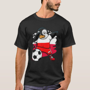 Camiseta Dabbing Penguin Polônia Soccer Fans Jersey Futebol