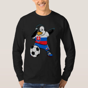 Camiseta Dabbing Penguin Slovakia Soccer Fans Jersey Shoba