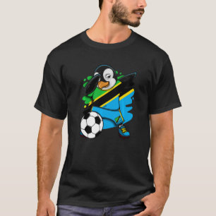 Camiseta Dabbing Penguin Tanzania Soccer Fans Jersey Footba