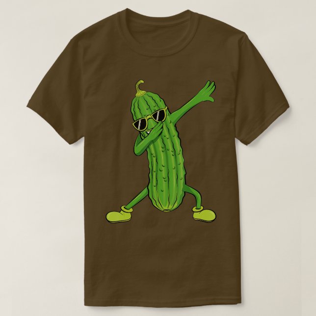 Camiseta Dabbing Pickle Dancing Cucumber amante Funny Gifes (Frente do Design)