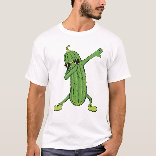 Camiseta Dabbing Pickle Dancing Cucumber amante Funny Gifes (Frente)