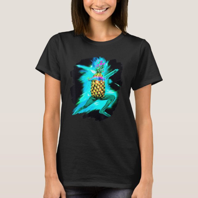 Camiseta Dabbing Pineapple Aloha Sunglasses Beach Dance Haw (Frente)