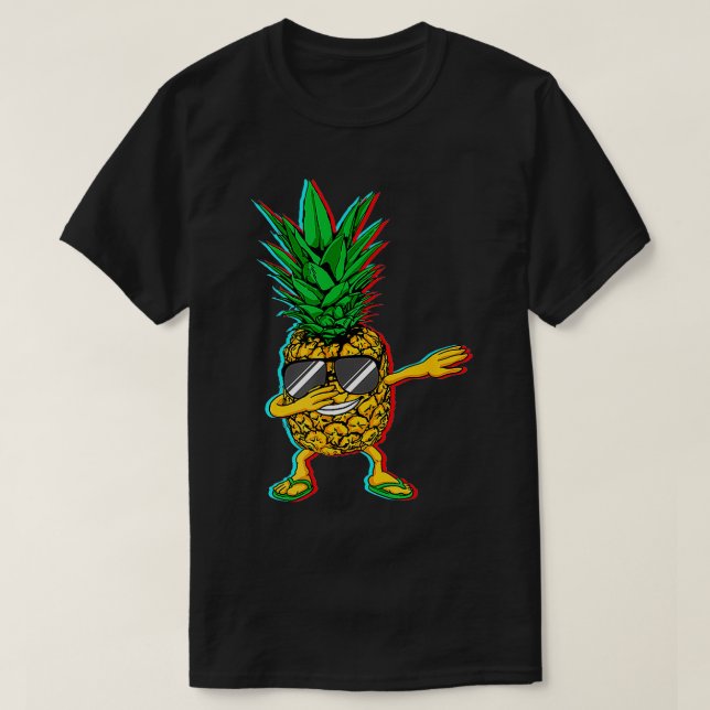 Camiseta Dabbing Pineapple Beach Vacing Fruta Summer Hips (Frente do Design)