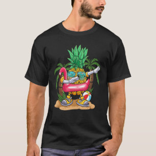 Camiseta Dabbing Pineapple Flamingo Float Beaches Summer Va