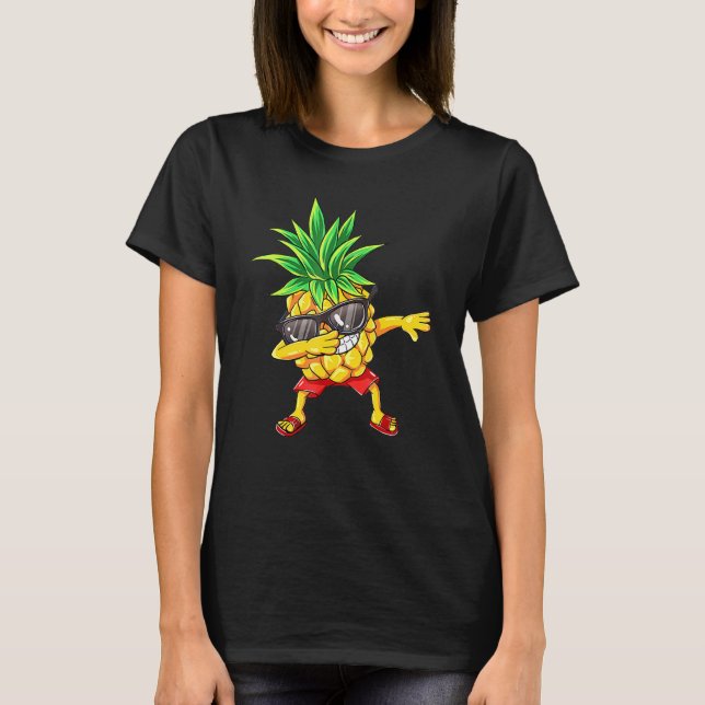 Camiseta Dabbing Pineapple Sunglass Aloha Beaches Hawaii (Frente)