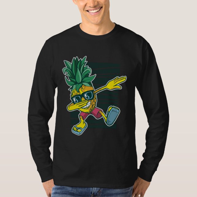 Camiseta Dabbing Pineapple Sunglasses Aloha Beaches Hawaii  (Frente)