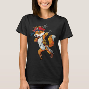 Camiseta Dabbing Pirate Fox Halloween Vintage