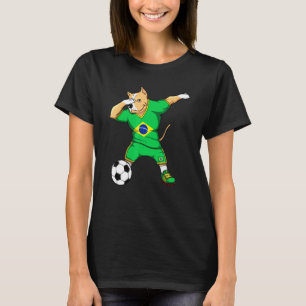 Camiseta Dabbing Pitbull Brasil Soccer Fãs Jersey Brazilia