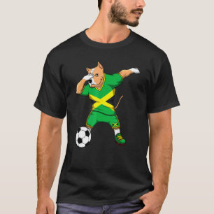 Camiseta Dabbing Pitbull Fãs de Futebol Jamaica Jersey Jama