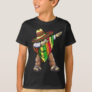 Camiseta Dabbing Poncho Mexicano Cinco De Mayo
