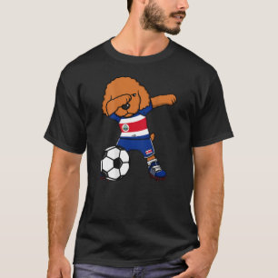 Camiseta Dabbing Poodle Dog Costa Rica Soccer Fans Jersey F