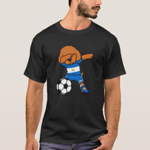 Camiseta Dabbing Poodle Dog Nicarágua Soccer Fans Jersey F