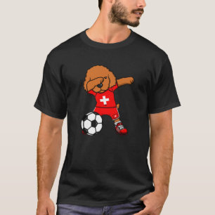 Camiseta Dabbing Poodle Dog Suiça Soccer Ventiladores Jers