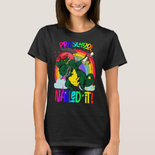 Camiseta Dabbing Preschool Pre K Dinosaur Rex Graduation Na