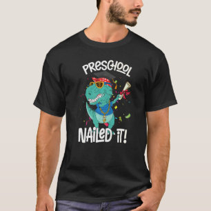Camiseta Dabbing Preschool Pre K Dinosaur Rex Graduation Na