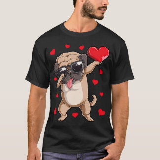 Camiseta Dabbing Pug Dia dos Namorados Dia dos Namorados Am