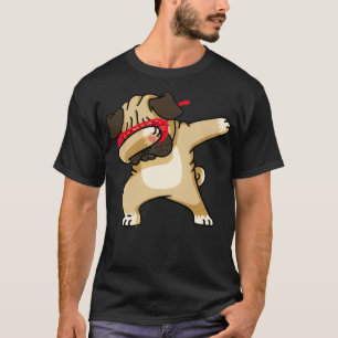 Camiseta Dabbing Pug engraçado hip hop t