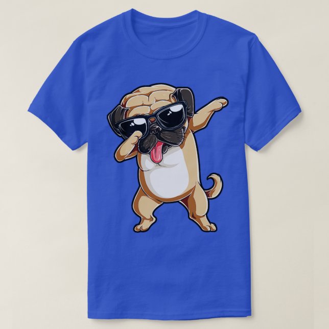 Camiseta Dabbing Pug Garcons Filtra Dab Dance Dog Puppy Lo (Frente do Design)