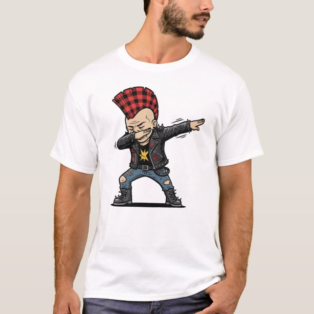 Camiseta Dabbing Punk – Frecher Cartoon Style (Frente)