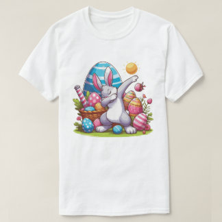Camiseta Dabbing Rabbit Bunny Day Boys Girls Gift