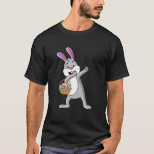Camiseta Dabbing Rabbit Cute Day Ovos Dab Boys Raparigas