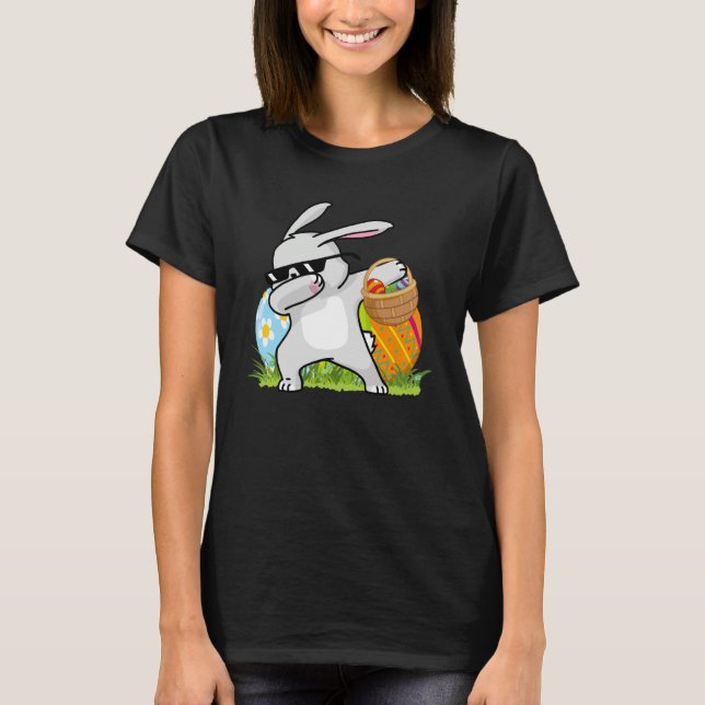 Camiseta Dabbing Rabbit Easter Day Eggs Bunny Dabbing Boys  (Frente)