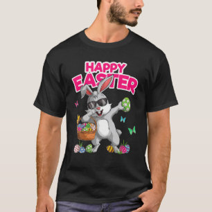 Camiseta Dabbing Rabbit Easter Day Eggs Dab Boys Girls Kid