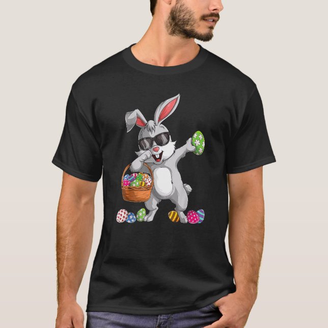 Camiseta Dabbing Rabbit Páscoa Day Egs Dab Boys Girls Kid (Frente)