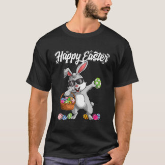 Camiseta Dabbing Rabbit Páscoa Day Ovos Dab Bunny