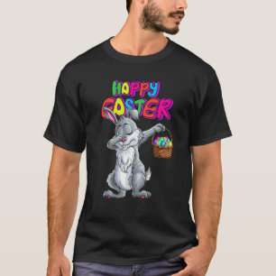 Camiseta Dabbing Rabbit Páscoa Day Ovos Dab Bunny Happy Eas