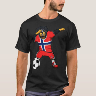 Camiseta Dabbing Rottweiler Fãs De Futebol Da Noruega