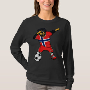 Camiseta Dabbing Rottweiler Fãs De Futebol Da Noruega