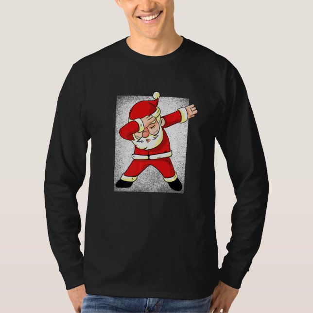 Camiseta Dabbing Santa Dance Christmas Dance Xmas Men (Frente)