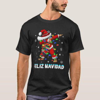 Camiseta Dabbing Santa Feliz Navidad Mexican Spanish Christ