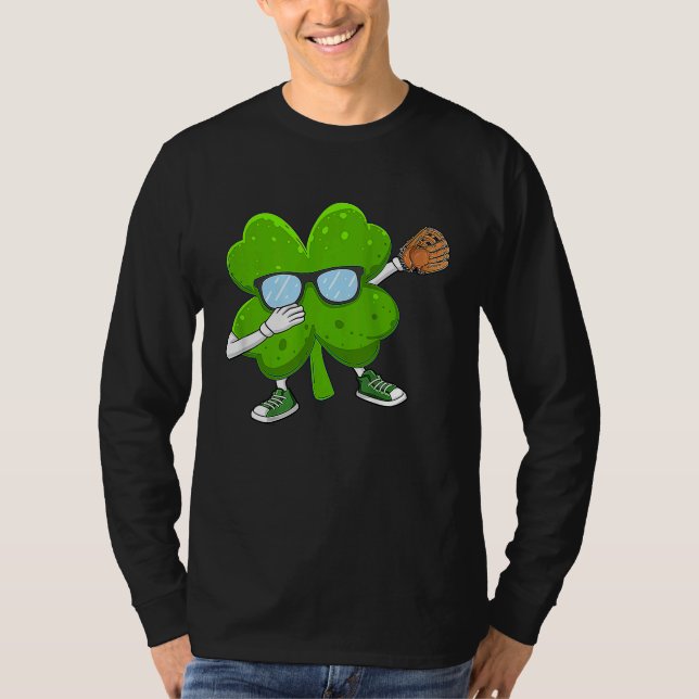 Camiseta Dabbing Shamrock cricket St Patricks Day Men Women (Frente)