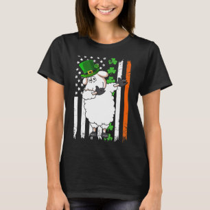 Camiseta Dabbing Sheep Leprechaun Hat American Flag Rua Pat
