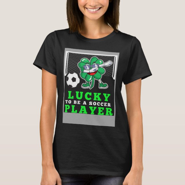 Camiseta Dabbing Shenanigans Leprechaun Unicorn Soccer Play (Frente)