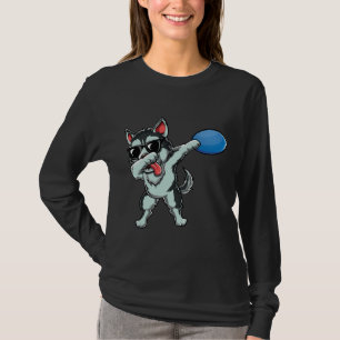 Camiseta Dabbing Siberian Husky Wolf Dab Dab Cute Golf