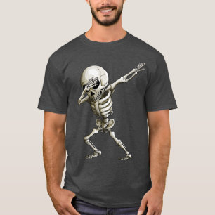 Camiseta Dabbing Skeleton Art Funny Jolly Roger Halloween K
