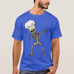 Camiseta Dabbing Skeleton Chef Halloween Boys Crianças Dabb