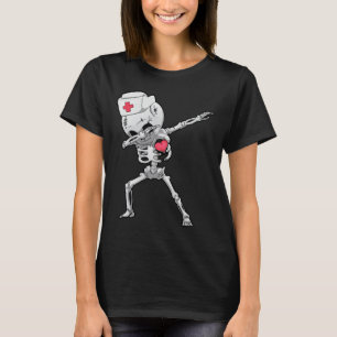 Camiseta Dabbing Skeleton Enfermeira Raio X Shirt Dab