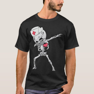 Camiseta Dabbing Skeleton Enfermeira Raio X Shirt Dab