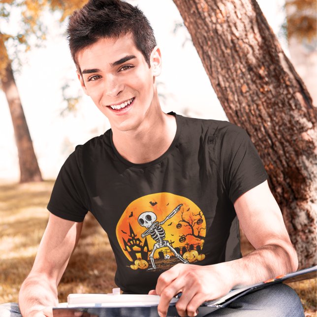 Camiseta Dabbing Skeleton, Fun Halloween (Criador carregado)